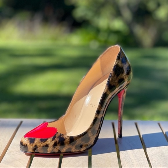 Christian Louboutin Shoes - CHRISTIAN LOUBOUTIN animal print heart pumps